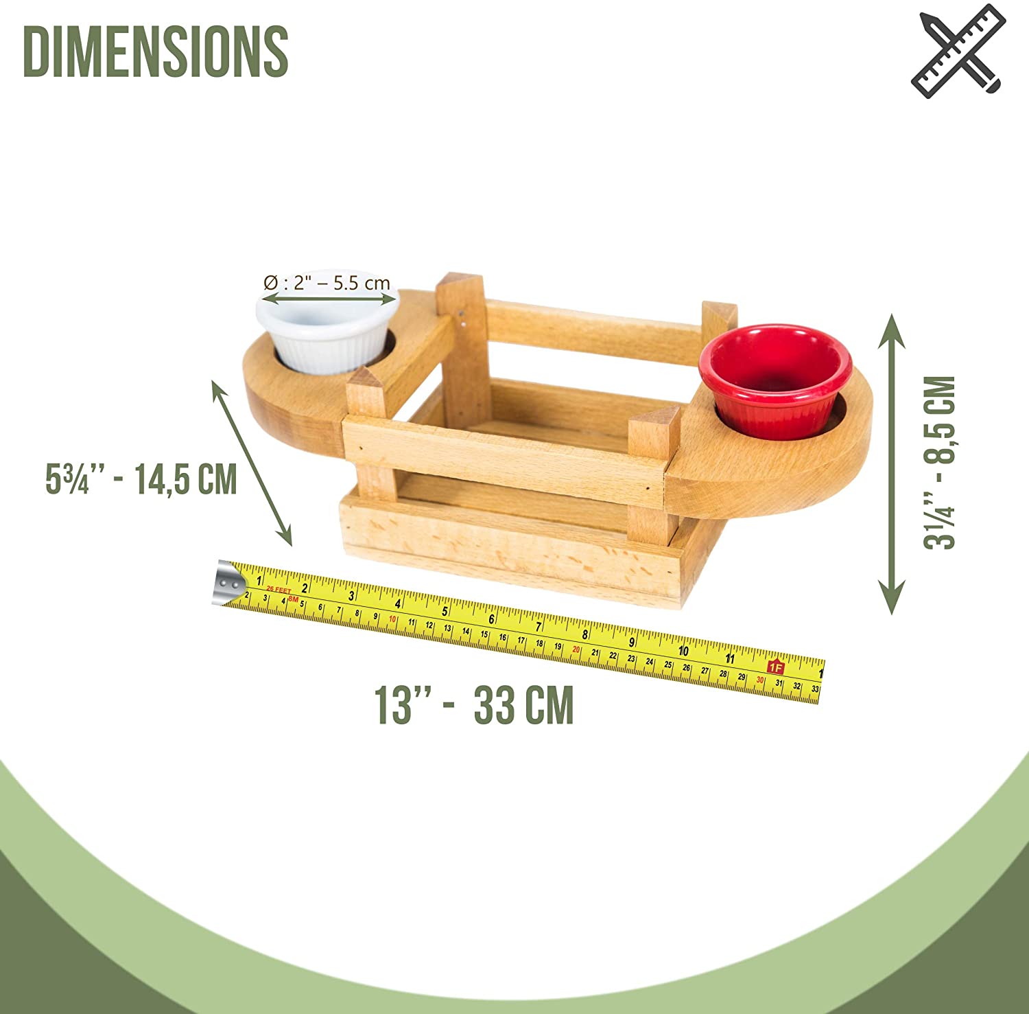 Snack Wooden Serving Tray